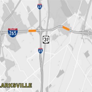 Temporary lane closures planned on State Road 265/I-265 and U.S. 31 in Clark County