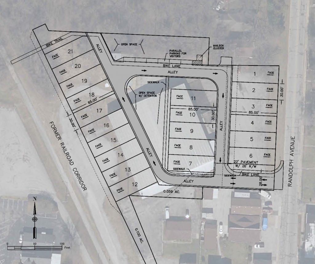 graphic showing the development plan for the neighborhood